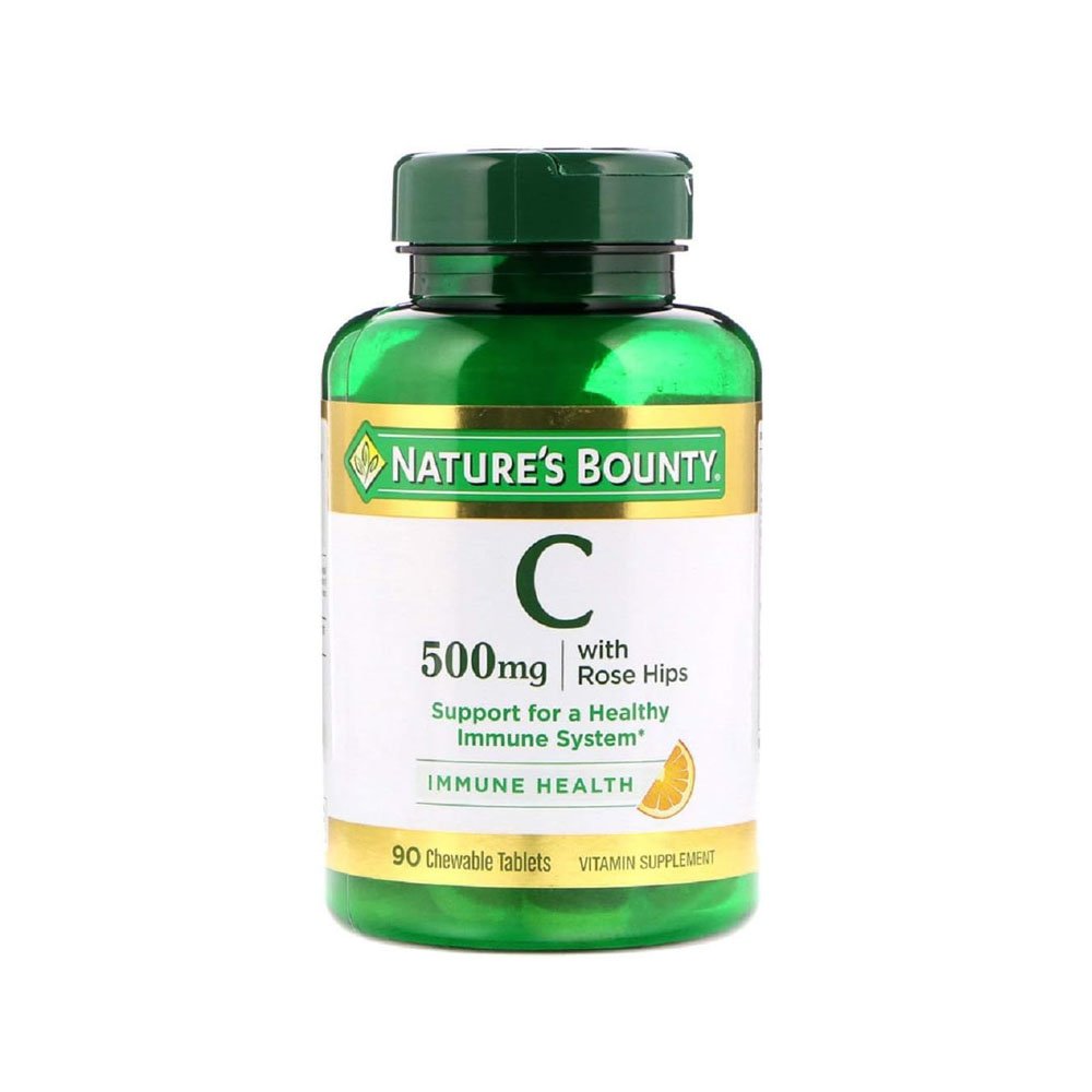 n1.jpg Nature's Bounty, C-500 mg Delicious Chewable w/ Rose Hips Tablets - Image 1